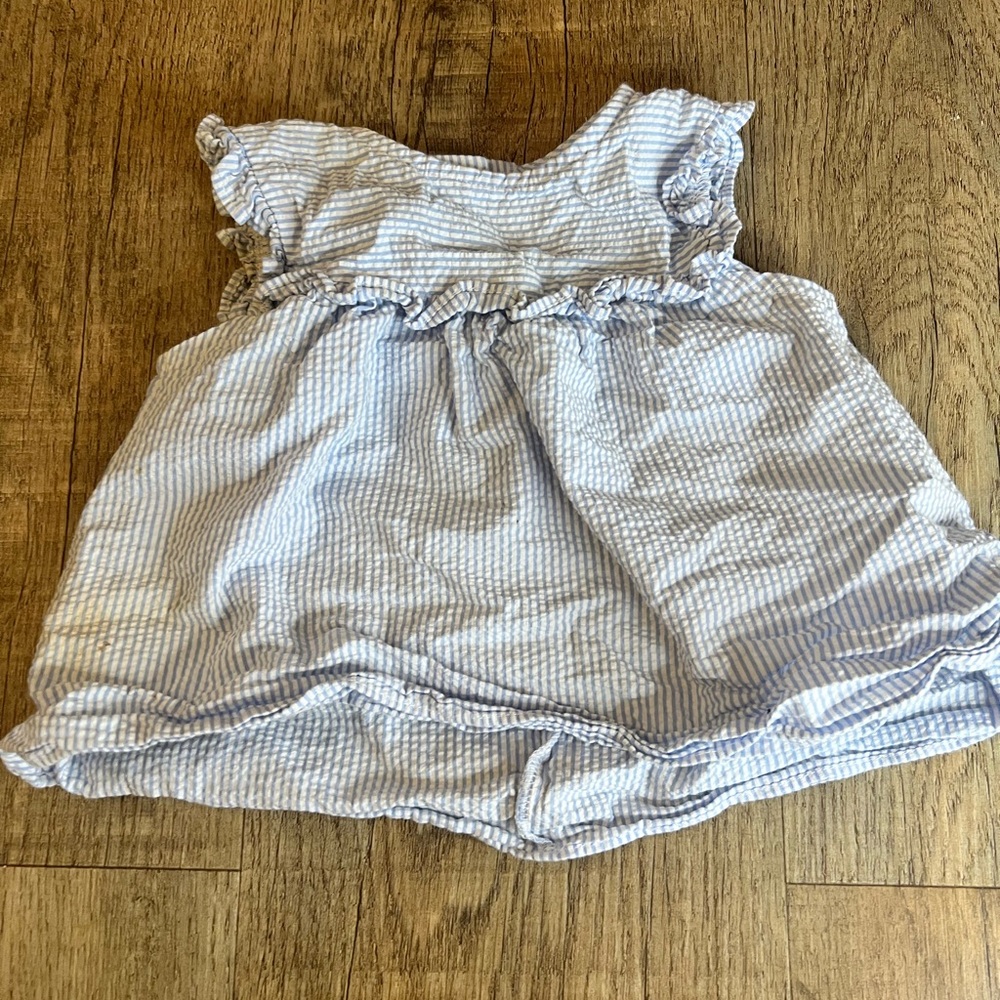 Blue and White Striped Shirt